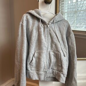 Brandy Melville Cropped Crystal Hoodie